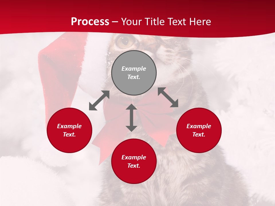Domestic Looking Up Santa PowerPoint Template