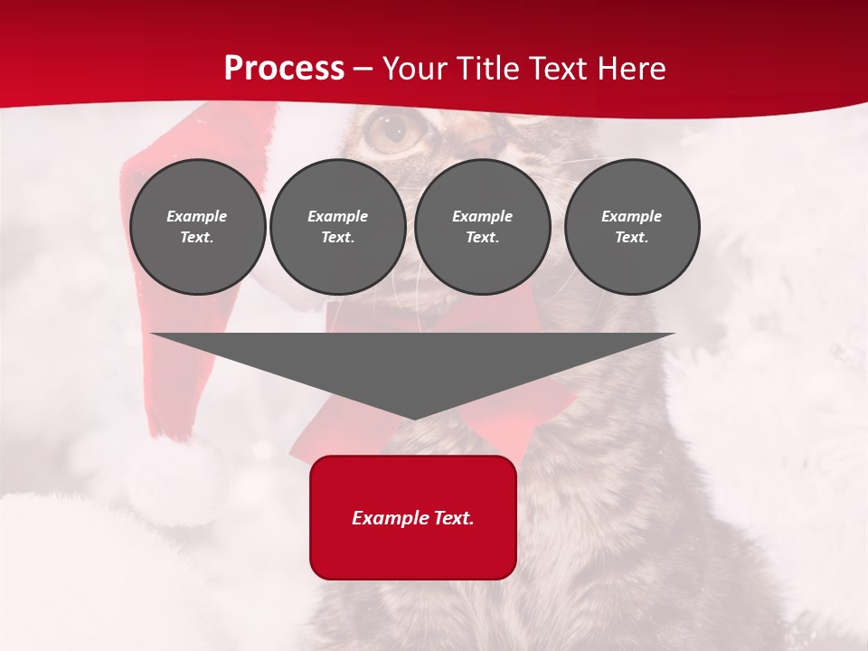 Domestic Looking Up Santa PowerPoint Template