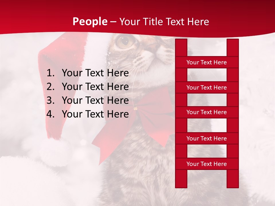 Domestic Looking Up Santa PowerPoint Template