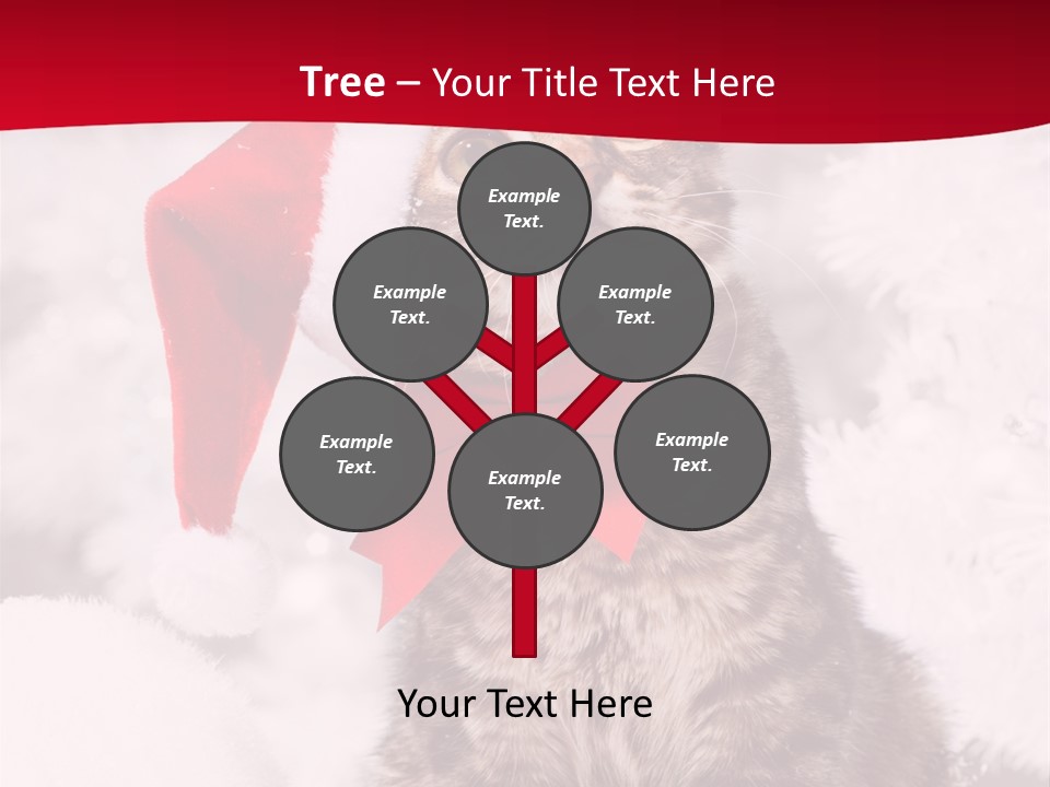 Domestic Looking Up Santa PowerPoint Template