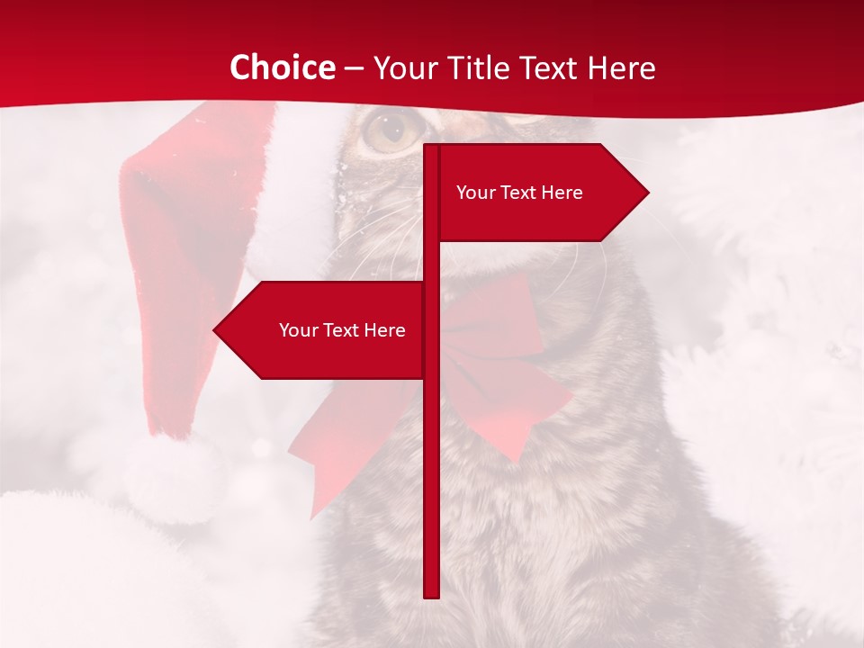 Domestic Looking Up Santa PowerPoint Template