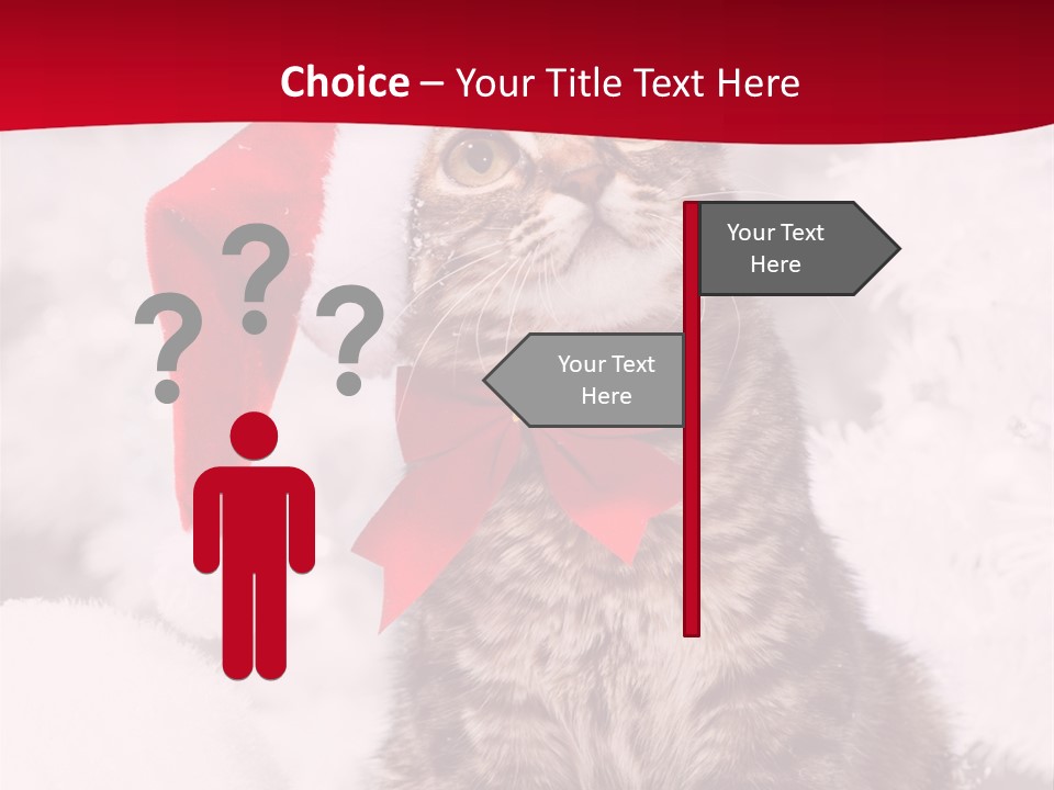 Domestic Looking Up Santa PowerPoint Template