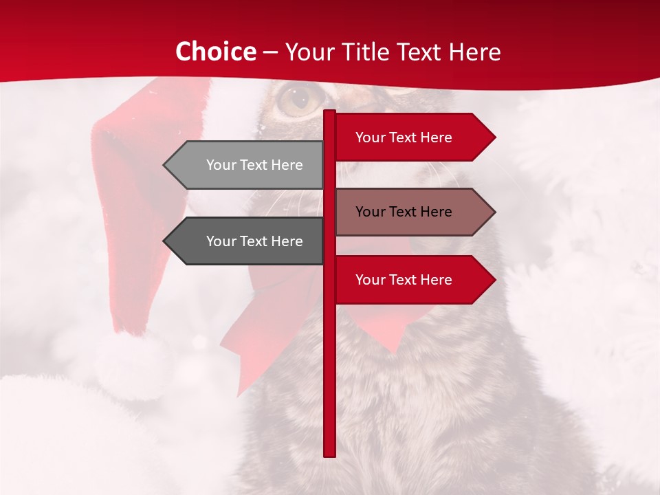 Domestic Looking Up Santa PowerPoint Template