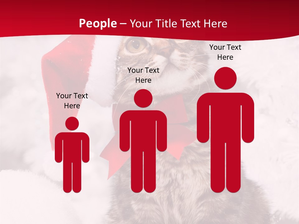 Domestic Looking Up Santa PowerPoint Template