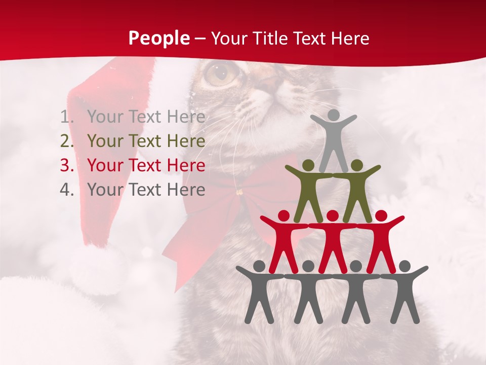 Domestic Looking Up Santa PowerPoint Template