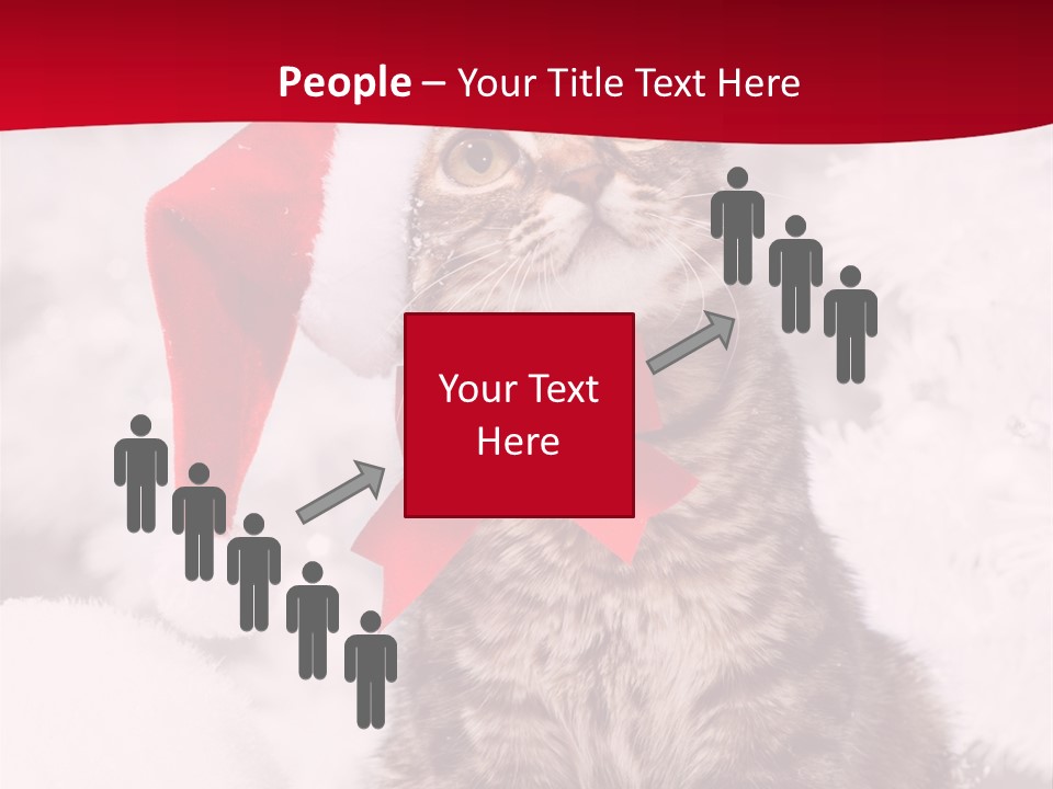 Domestic Looking Up Santa PowerPoint Template