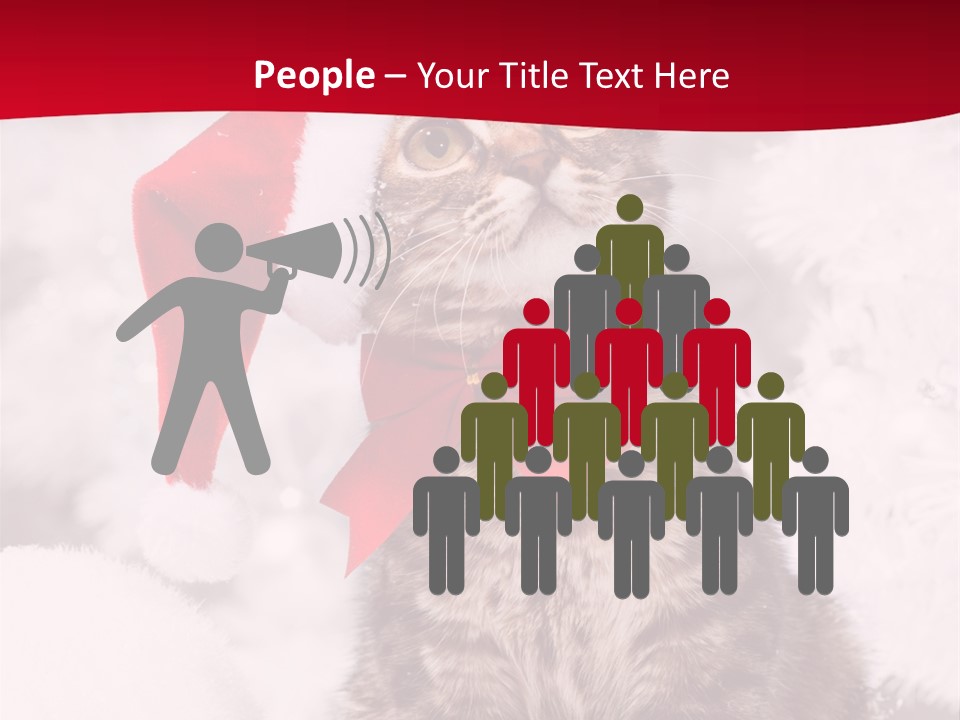 Domestic Looking Up Santa PowerPoint Template