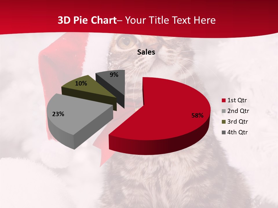 Domestic Looking Up Santa PowerPoint Template
