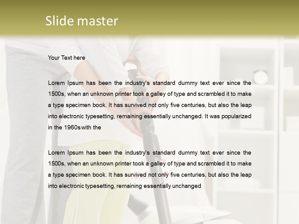 Housework Cleaner Living PowerPoint Template