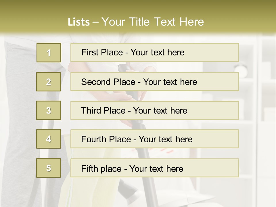 Housework Cleaner Living PowerPoint Template
