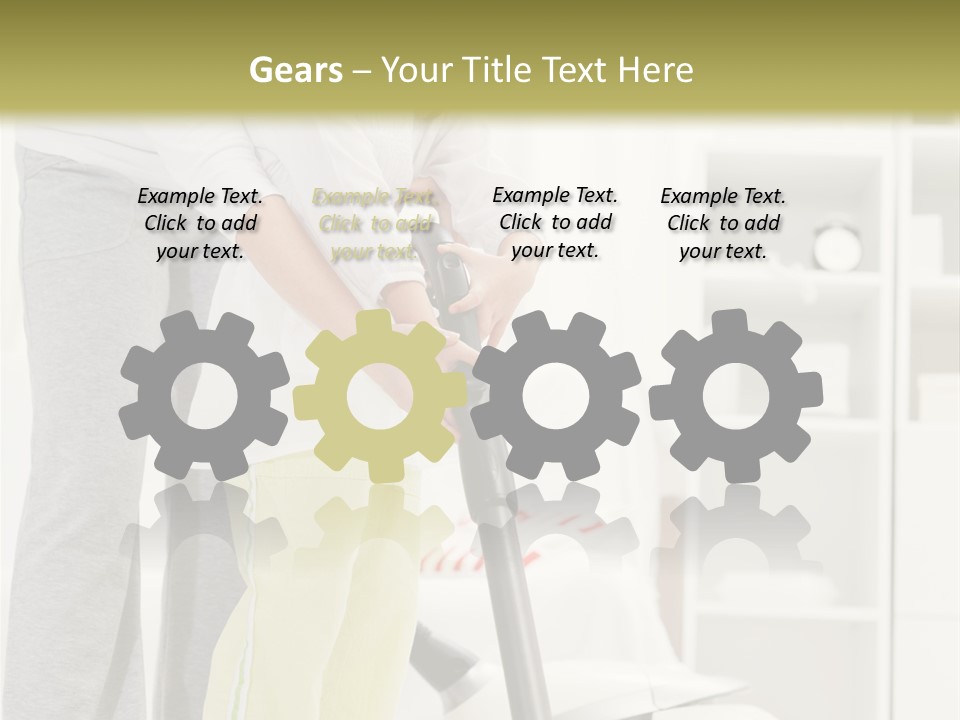 Housework Cleaner Living PowerPoint Template