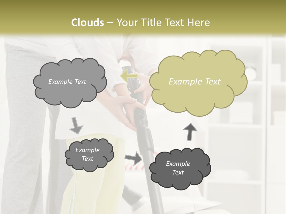 Housework Cleaner Living PowerPoint Template