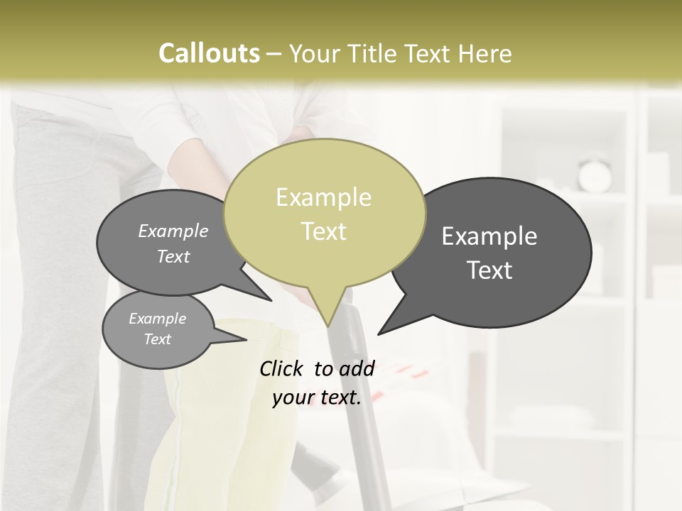 Housework Cleaner Living PowerPoint Template