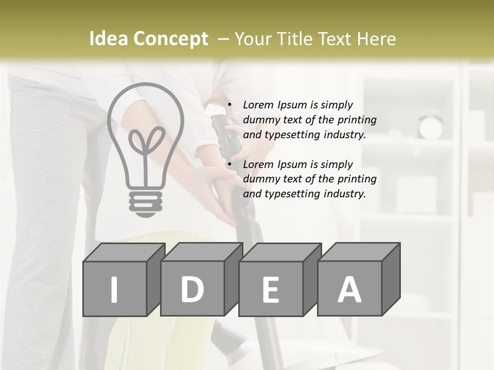 Housework Cleaner Living PowerPoint Template