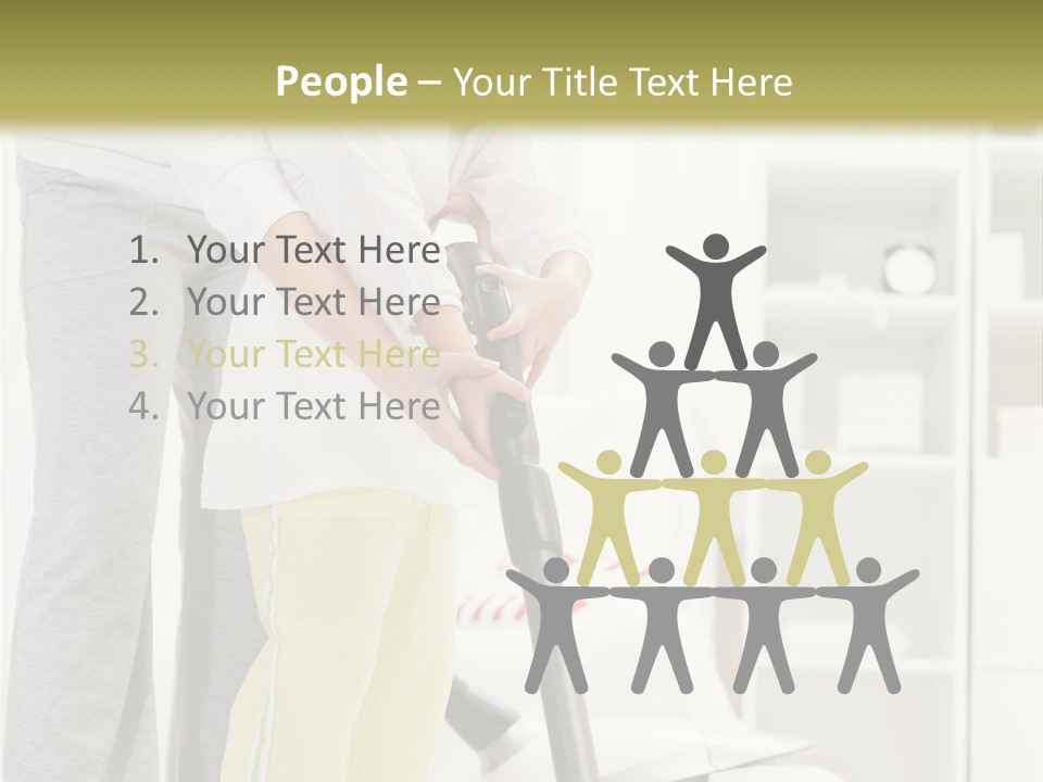 Housework Cleaner Living PowerPoint Template