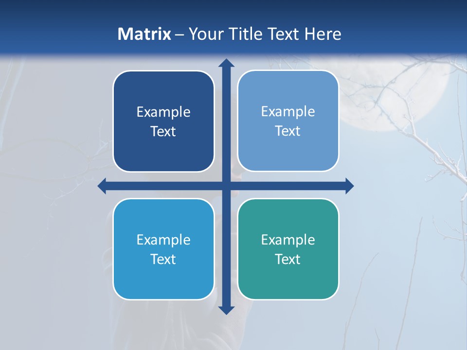 Portrait Twig Moonlight PowerPoint Template