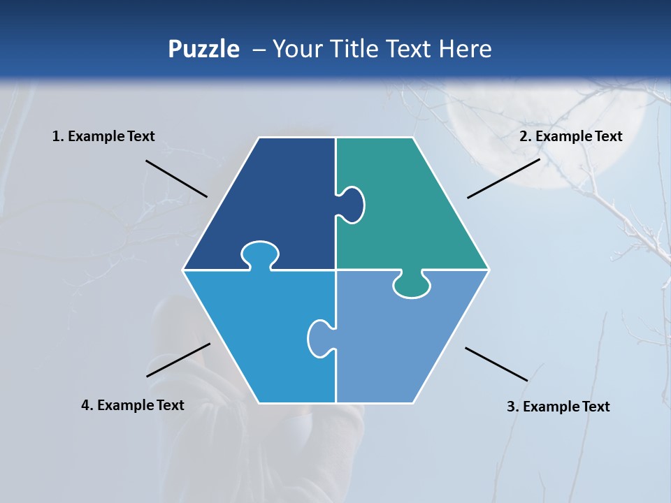 Portrait Twig Moonlight PowerPoint Template