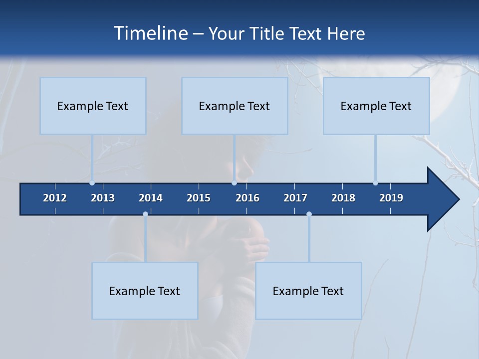 Portrait Twig Moonlight PowerPoint Template
