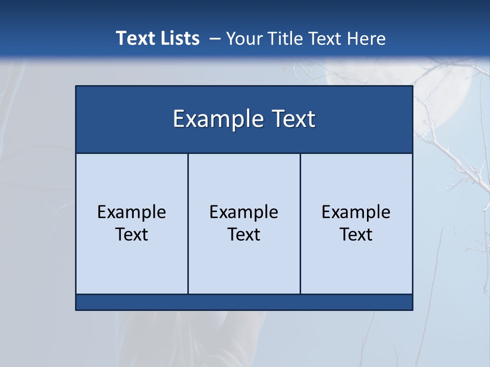 Portrait Twig Moonlight PowerPoint Template