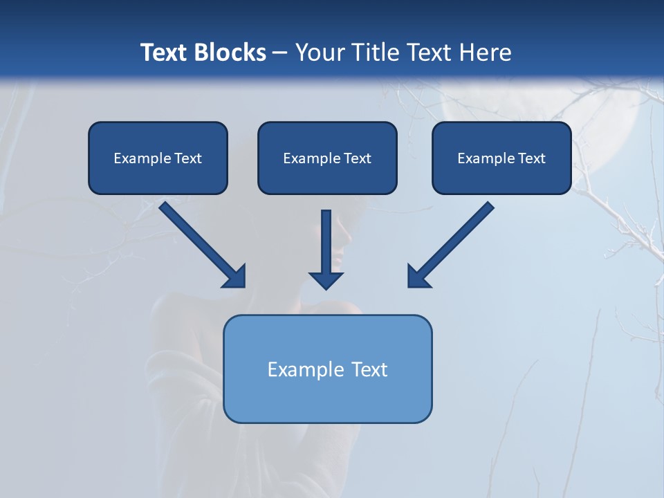 Portrait Twig Moonlight PowerPoint Template