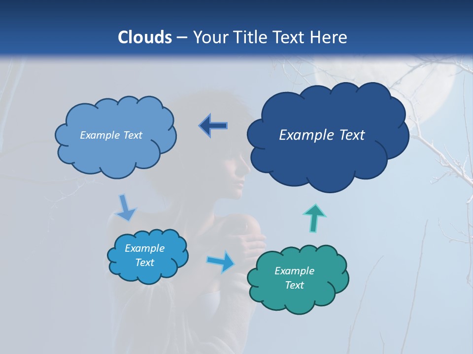 Portrait Twig Moonlight PowerPoint Template