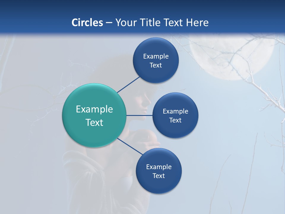 Portrait Twig Moonlight PowerPoint Template