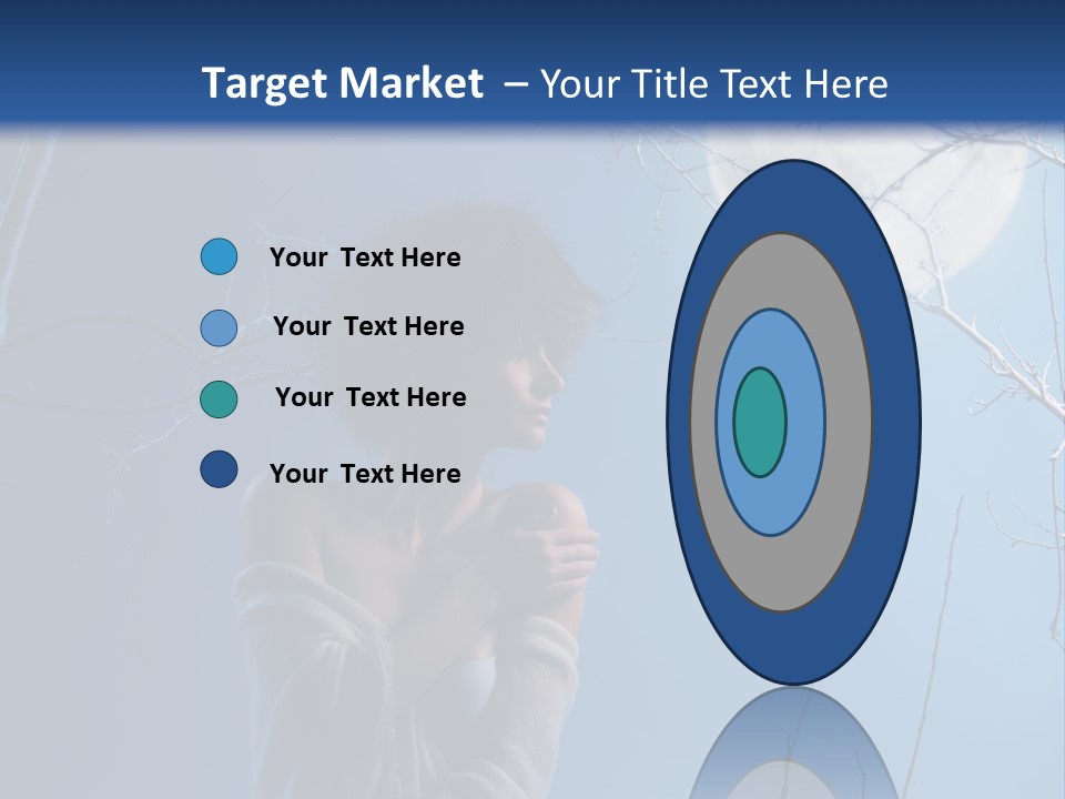 Portrait Twig Moonlight PowerPoint Template