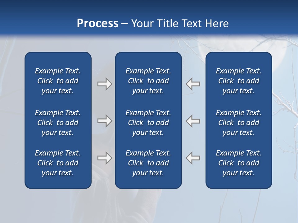 Portrait Twig Moonlight PowerPoint Template