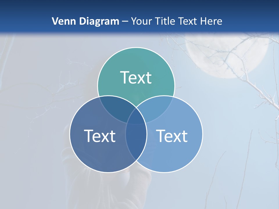 Portrait Twig Moonlight PowerPoint Template