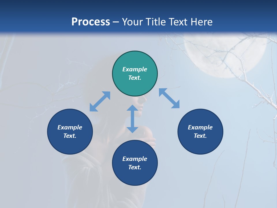 Portrait Twig Moonlight PowerPoint Template