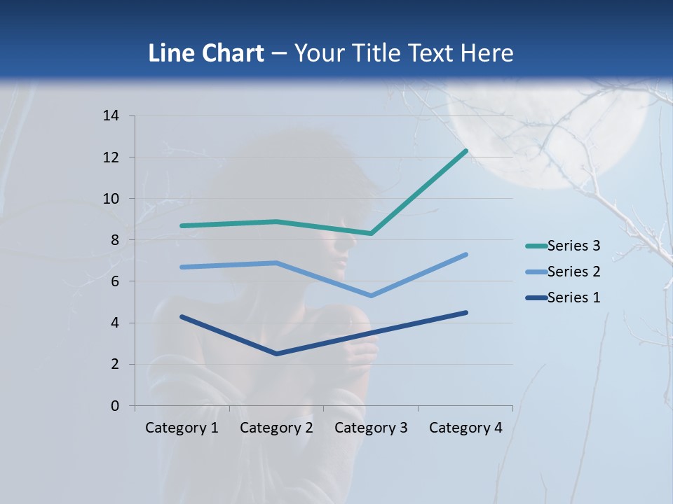 Portrait Twig Moonlight PowerPoint Template