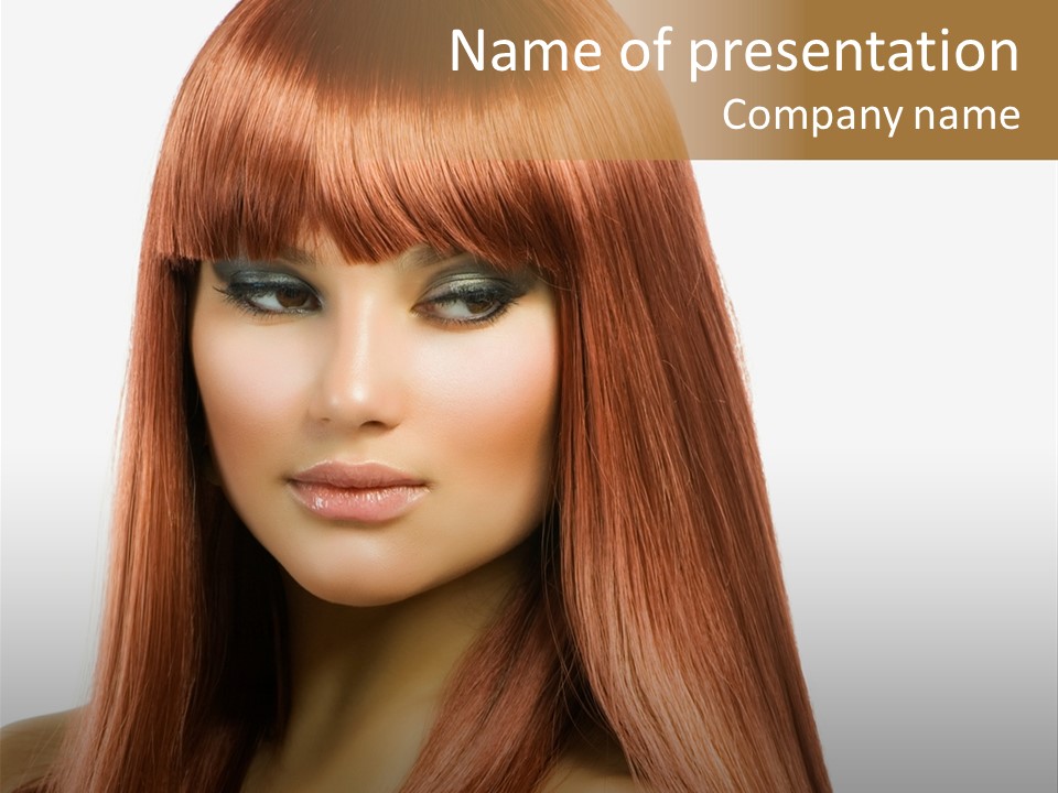 Vibrant Woman Haircut PowerPoint Template
