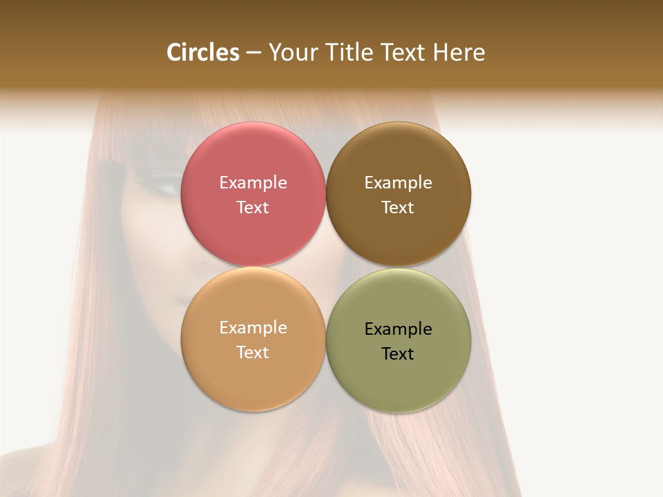 Vibrant Woman Haircut PowerPoint Template