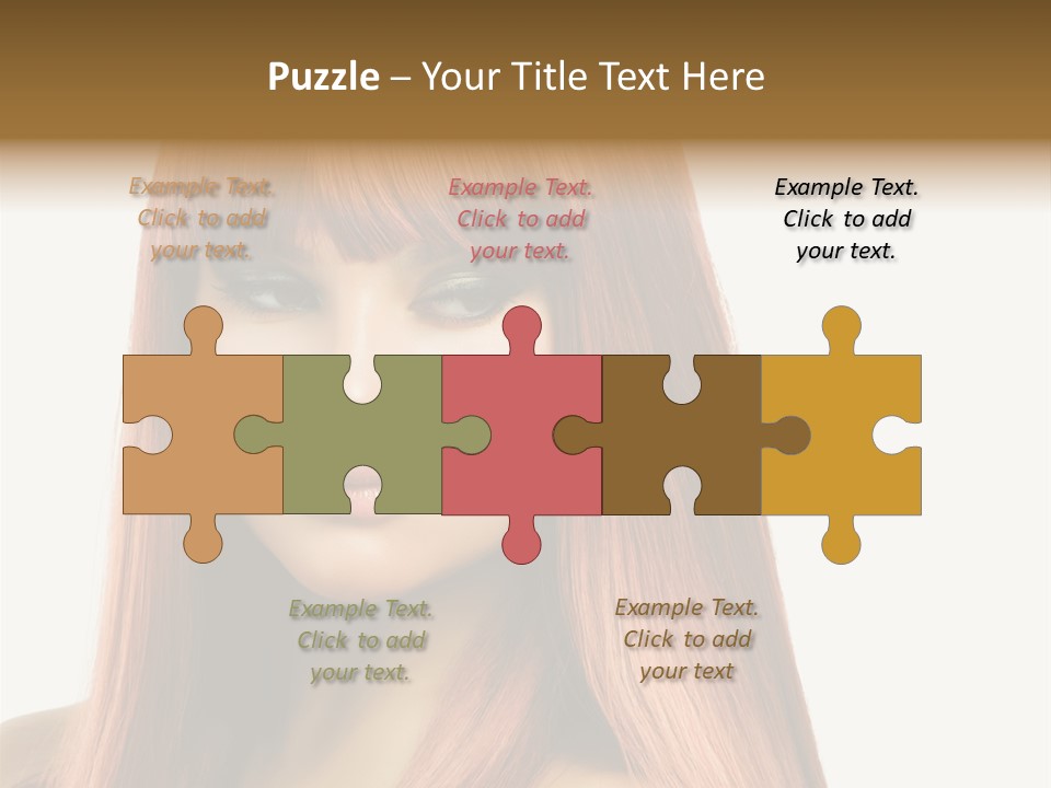 Vibrant Woman Haircut PowerPoint Template