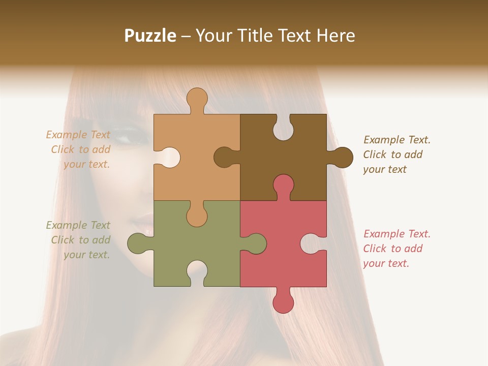 Vibrant Woman Haircut PowerPoint Template