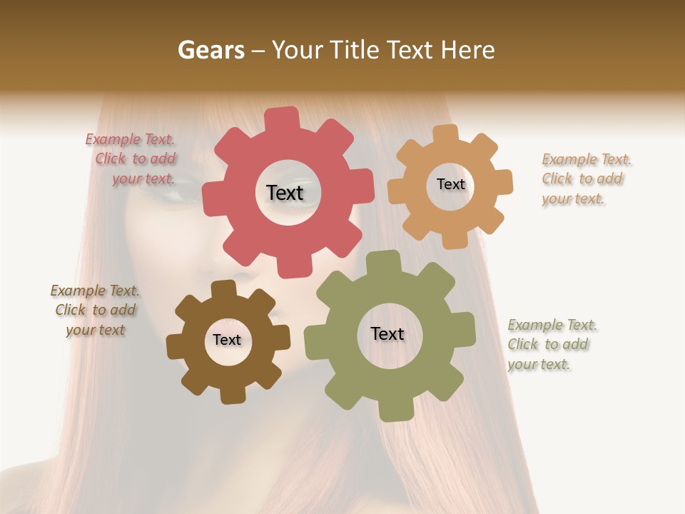 Vibrant Woman Haircut PowerPoint Template