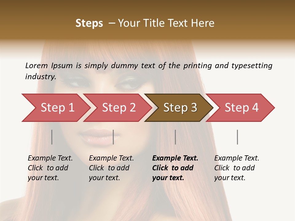 Vibrant Woman Haircut PowerPoint Template