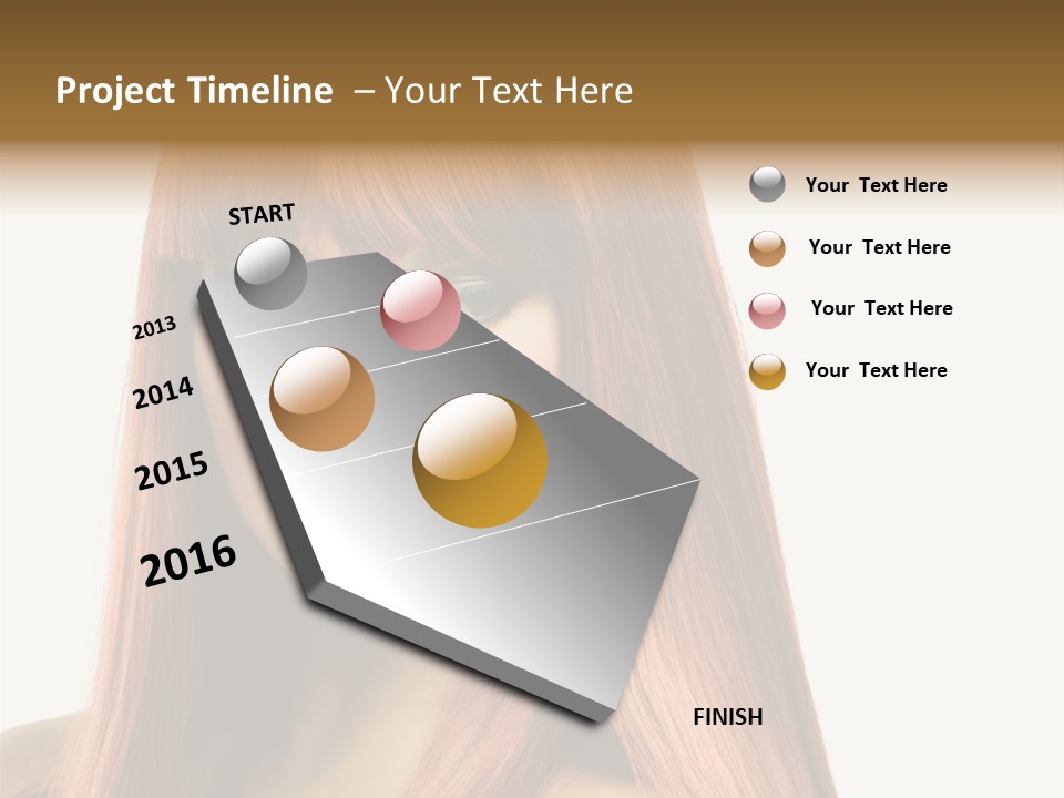 Vibrant Woman Haircut PowerPoint Template