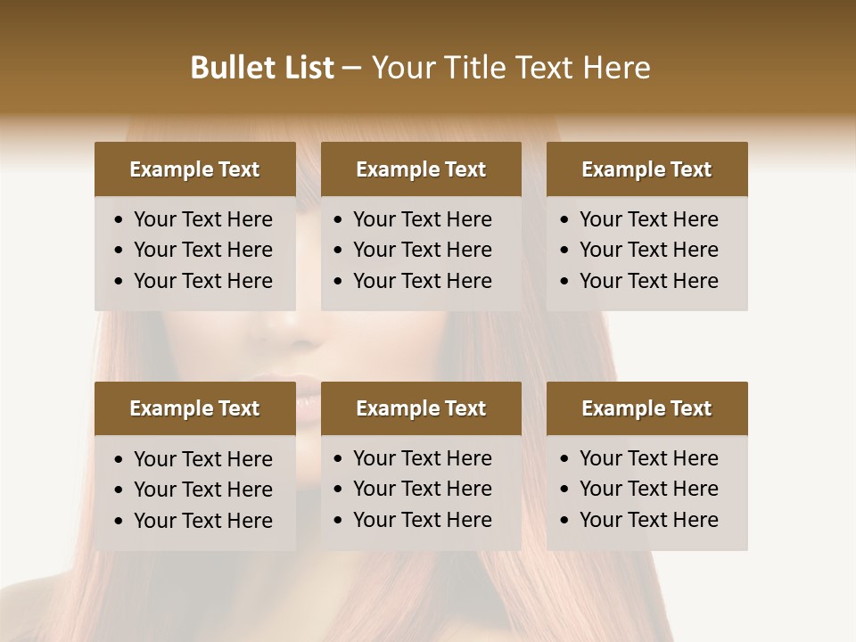 Vibrant Woman Haircut PowerPoint Template