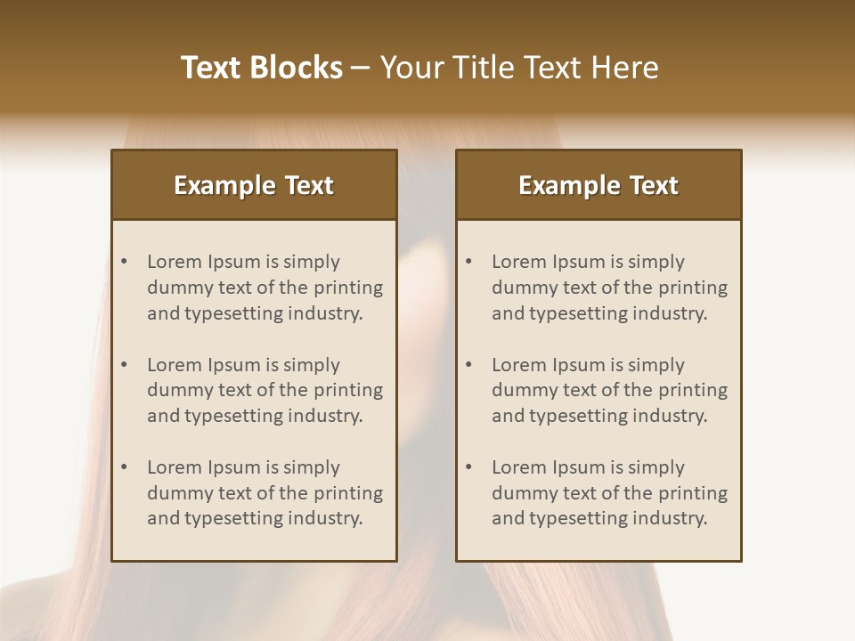 Vibrant Woman Haircut PowerPoint Template