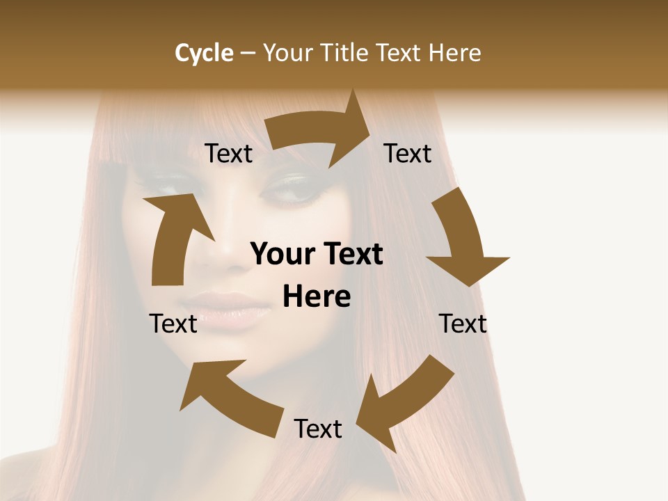 Vibrant Woman Haircut PowerPoint Template