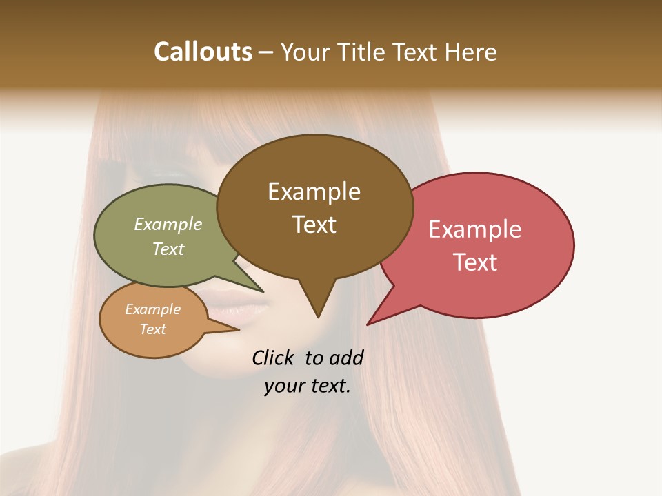 Vibrant Woman Haircut PowerPoint Template