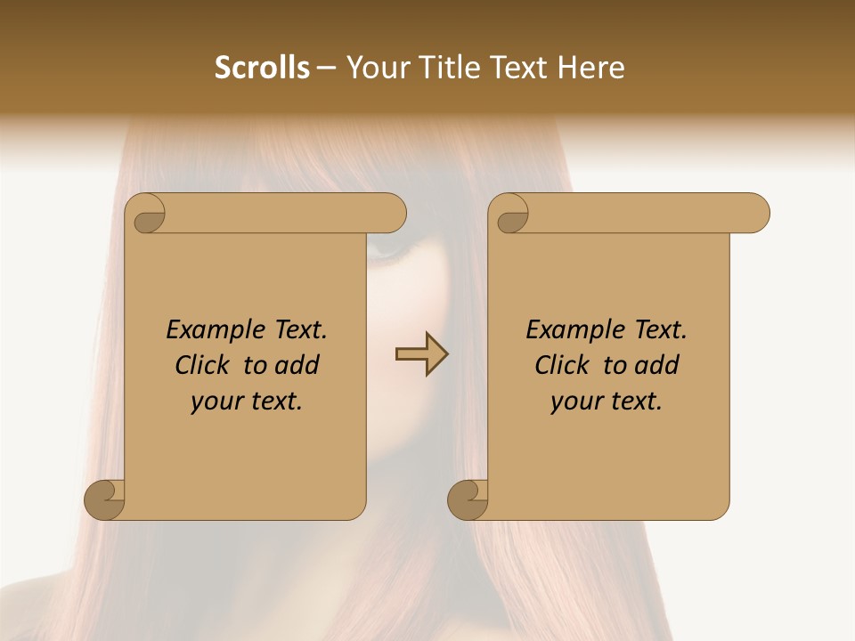 Vibrant Woman Haircut PowerPoint Template