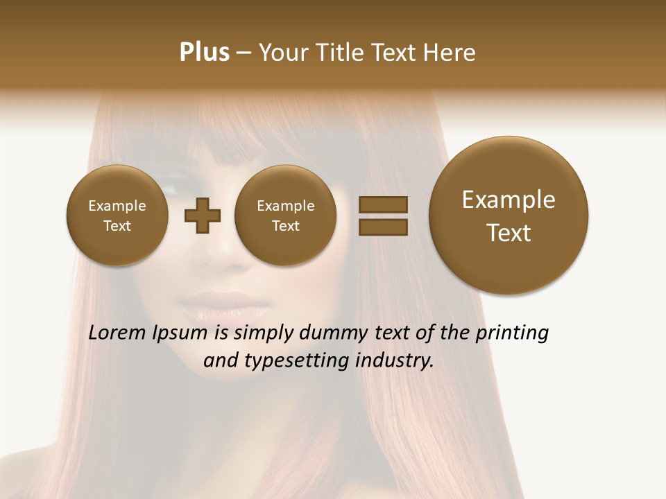Vibrant Woman Haircut PowerPoint Template