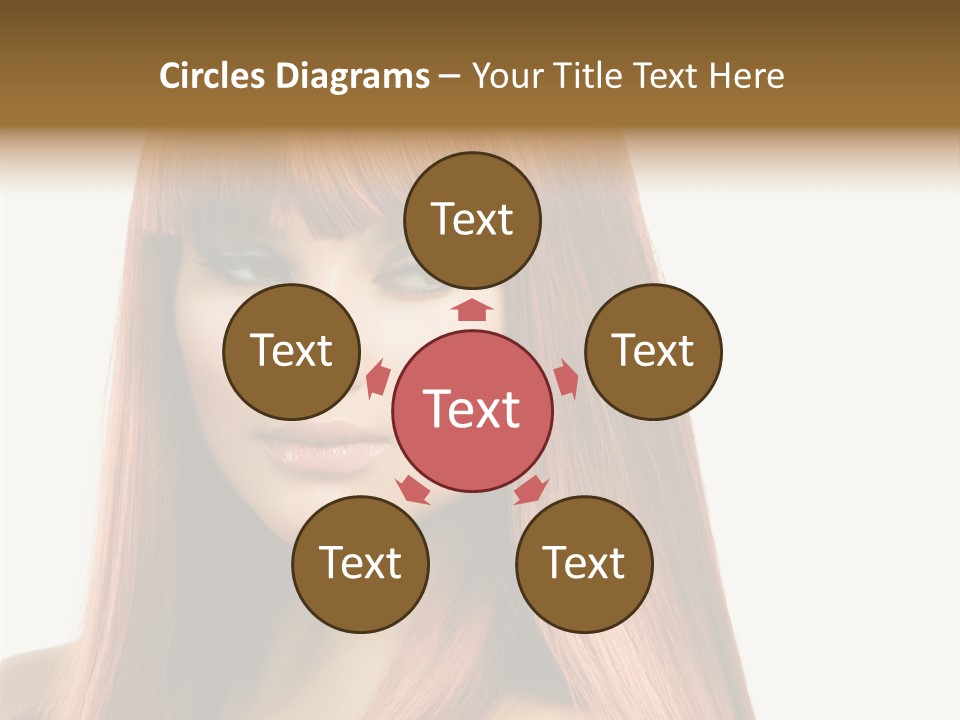 Vibrant Woman Haircut PowerPoint Template