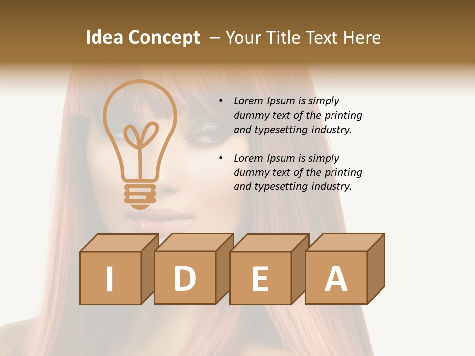 Vibrant Woman Haircut PowerPoint Template