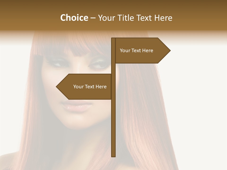 Vibrant Woman Haircut PowerPoint Template