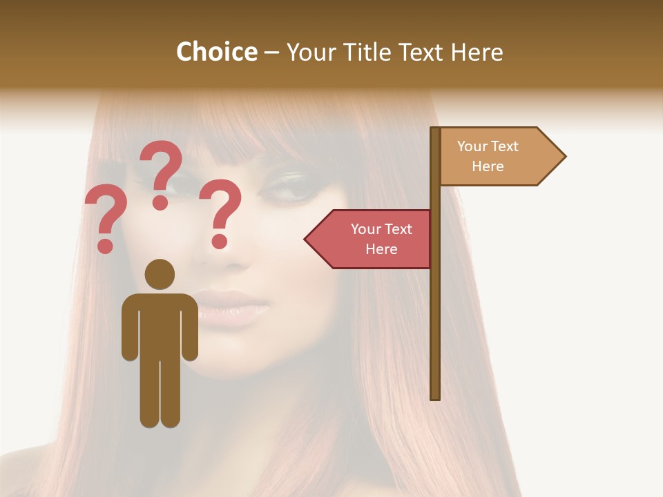 Vibrant Woman Haircut PowerPoint Template