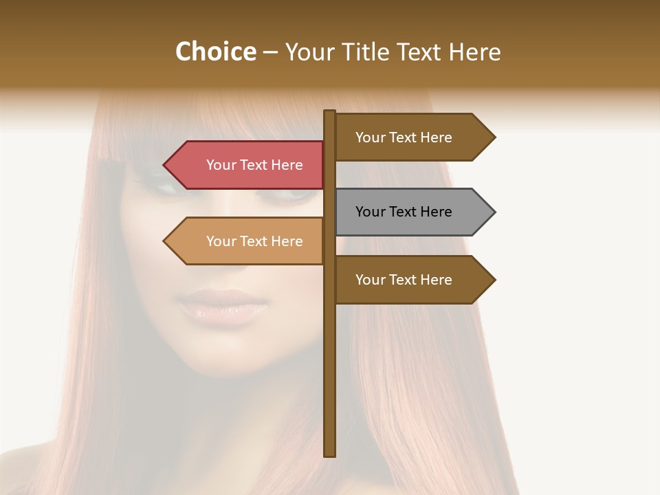 Vibrant Woman Haircut PowerPoint Template