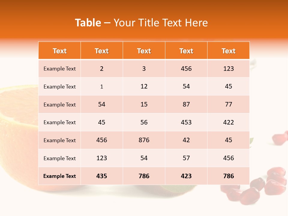 Fresh Sweet Vegetarian PowerPoint Template